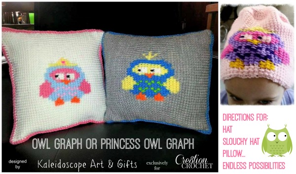 Owl or Princess Owl Graph pattern FREE on #cre8tioncrochet